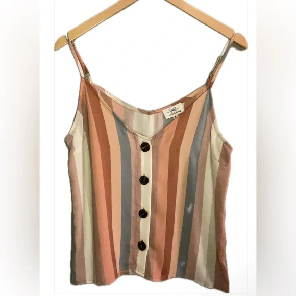 Lush Multicolor Striped Camisole Top - Picture 2 of 2
